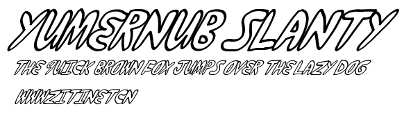 yumernub slanty.ttf