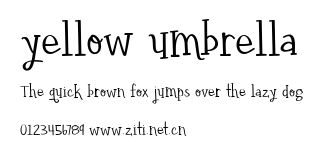 yellow umbrella.ttf