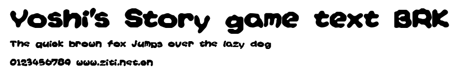 Yoshi's Story game text BRK.ttf