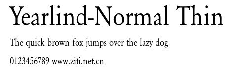 Yearlind-Normal Thin.ttf