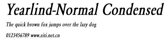 Yearlind-Normal Condensed.ttf