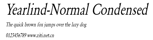 Yearlind-Normal Condensed.ttf